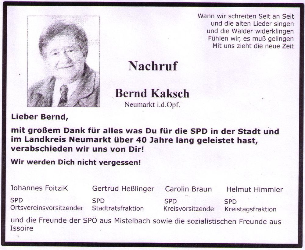 Sie sucht ihn neumarkt opf
